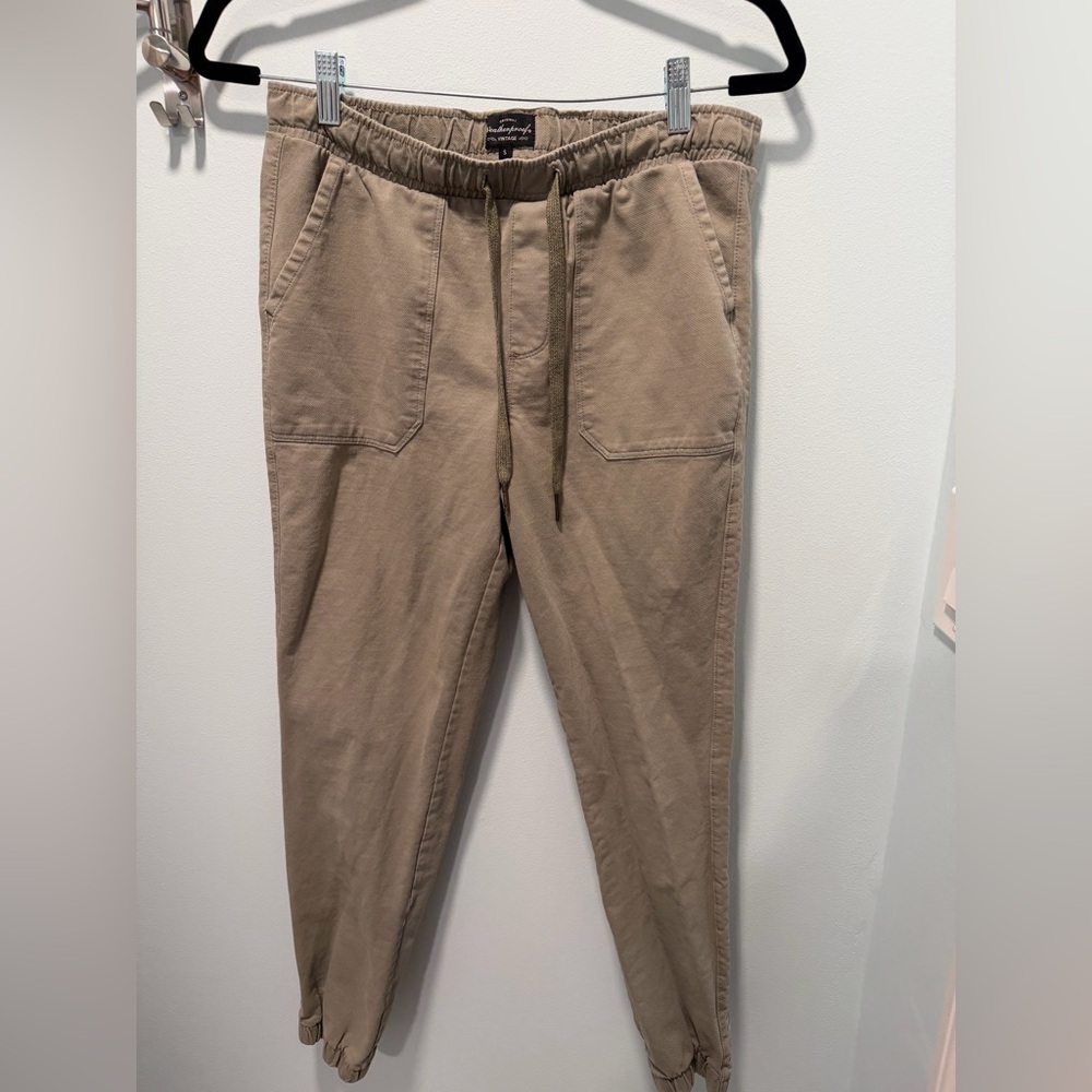 Weatherproof Vintage Men’s tan Drawstring‎ Jogger Pants Size S Casual